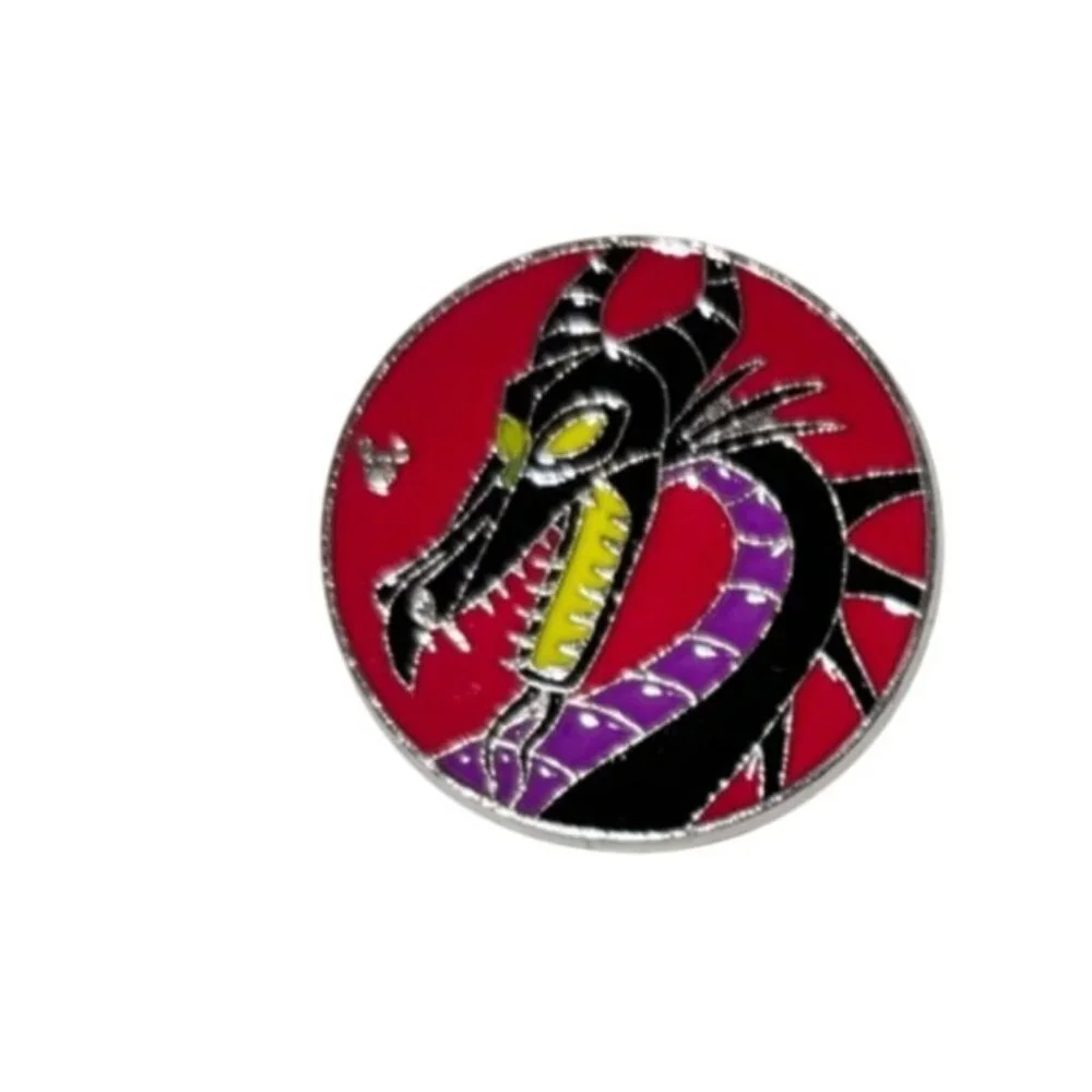 Disney Maleficent Dragon Enamel Pin Red & Purple Design Collectible Official Mer - Picture 1 of 2